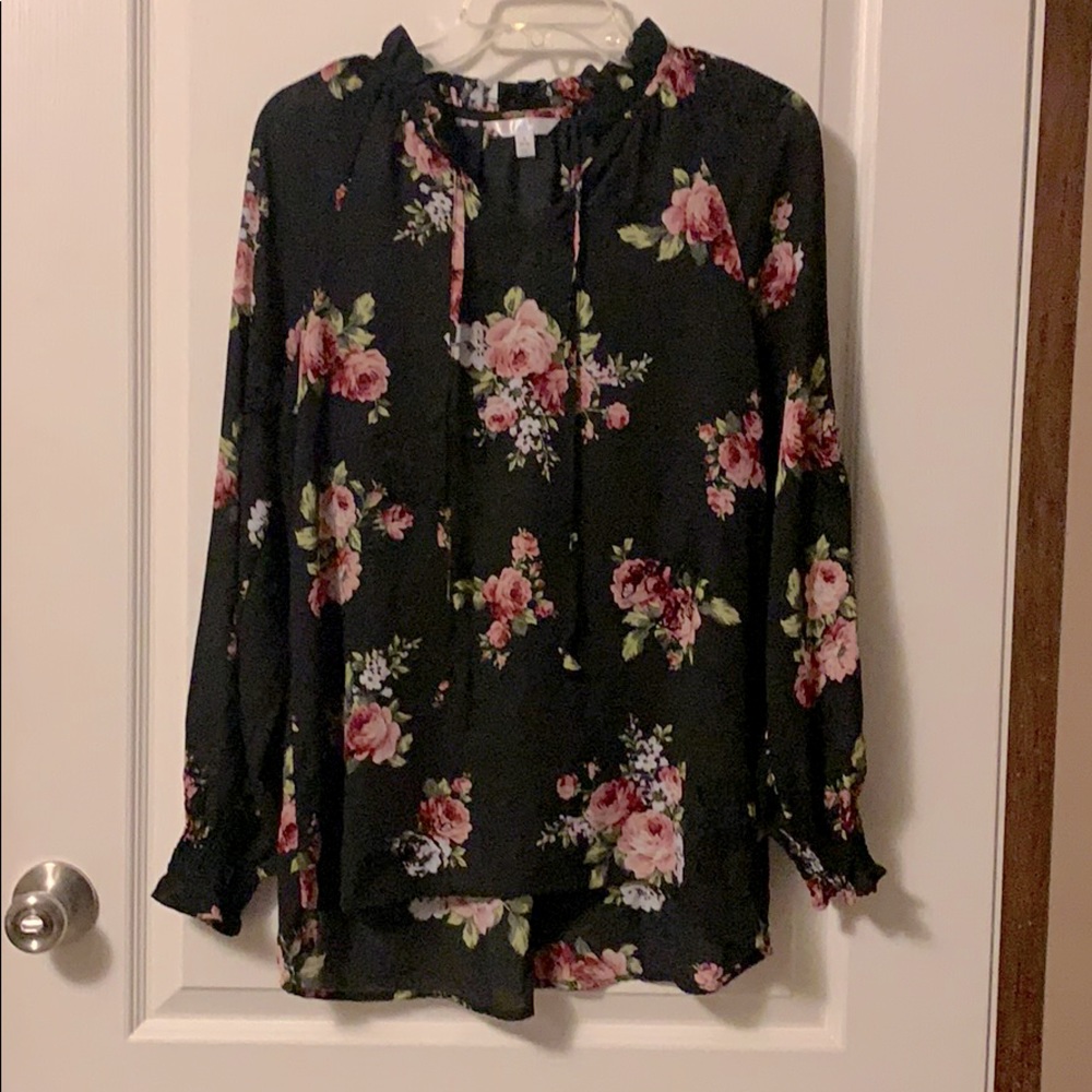 Time and Tru Floral Top